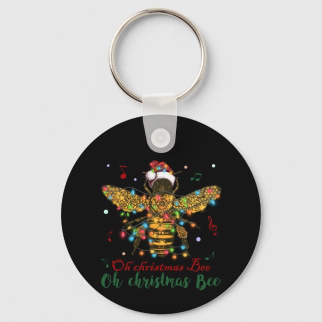 Oh Christmas Bee | Oh Christmas Bee Key Ring (Front)