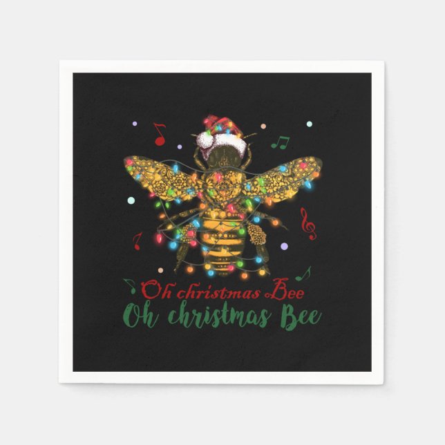 Oh Christmas Bee | Oh Christmas Bee Napkin (Front)
