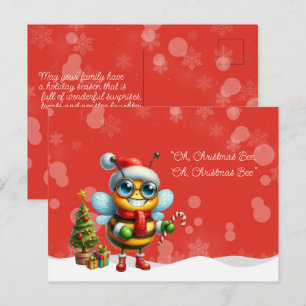 "Oh, Christmas BEE, Oh, Christmas BEE" Postcard