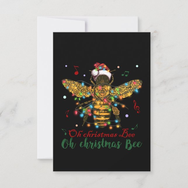Oh Christmas Bee | Oh Christmas Bee Thank You Card (Front)