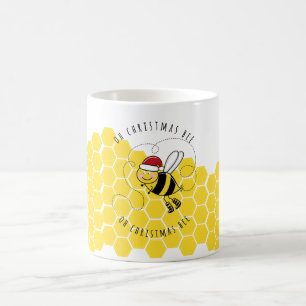 oh christmas bee tree cute funny pun card coffee mug