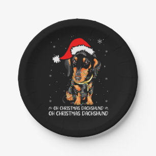 oh christmas dachshund oh christmas dacPaper Plate