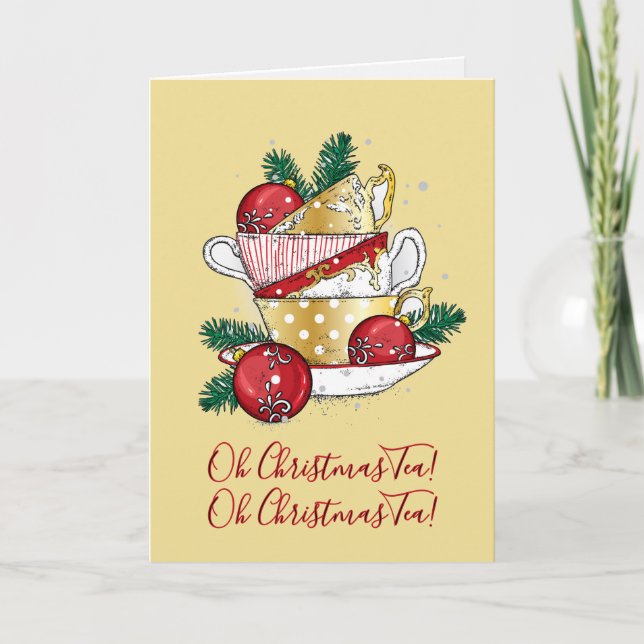 Oh Christmas Tea! Card (Front)