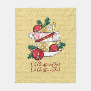 Oh Christmas Tea! Fleece Blanket