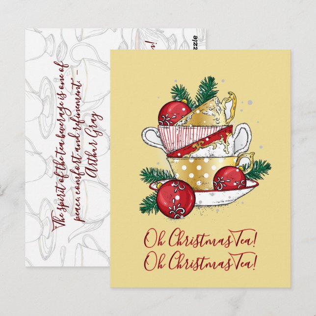 Oh Christmas Tea! Postcard (Front/Back)