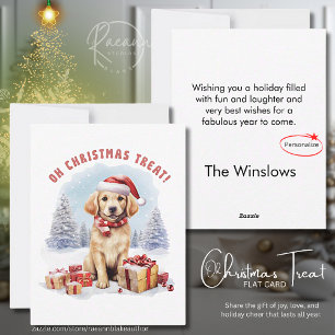 Oh Christmas Treat Flat Christmas Card