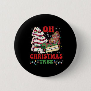 Oh Christmas Tree Cake Xmas Lights Funny Matching  6 Cm Round Badge