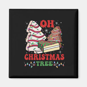 Oh Christmas Tree Cake Xmas Lights Funny Matching Magnet