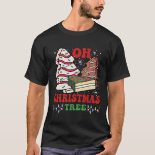 Oh Christmas Tree Cake Xmas Lights Funny Matching T-Shirt