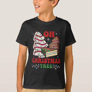 Oh Christmas Tree Cake Xmas Lights Funny Matching T-Shirt
