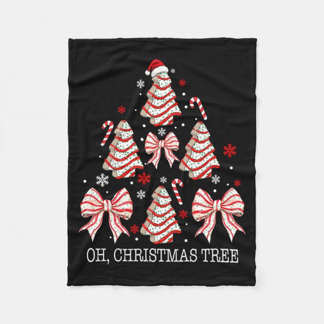 Oh Christmas Tree Cakes Debbie Becky Jen Cake Love Fleece Blanket (Front)