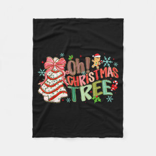 Oh Christmas Tree Cakes Debbie Becky Jen Cake Love Fleece Blanket