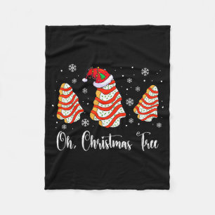 Oh Christmas Tree Cakes Debbie Becky Jen Cake Love Fleece Blanket