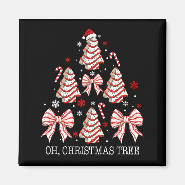 Oh Christmas Tree Cakes Debbie Becky Jen Cake Love Magnet (Front)