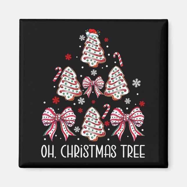 Oh Christmas Tree Cakes Debbie Becky Jen Cake Love Magnet (Front)