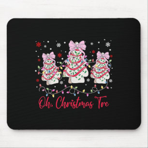 Oh Christmas Tree Cakes Debbie Becky Jen Snack Cak Mouse Mat