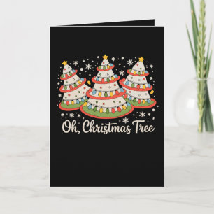 Oh Christmas Tree Cakes Lover Xmas Lights Family Holiday Card