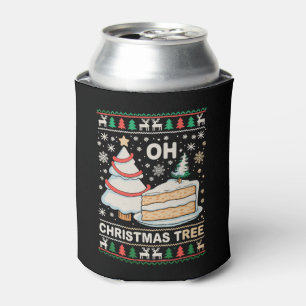 Oh Christmas Tree Cakes Ugly Xmas Holiday Can Cooler