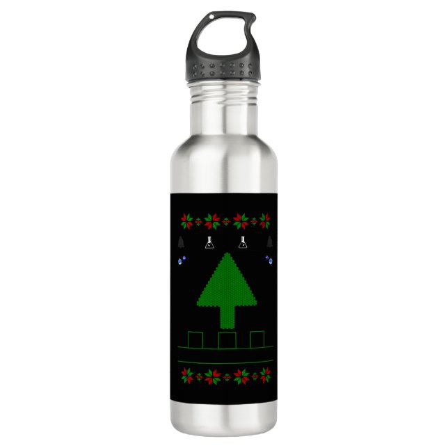 Oh Christmas Tree Chemist black 710 Ml Water Bottle (Front)