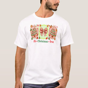 Oh Christmas Tree Gingerbread Art Bow T-Shirt