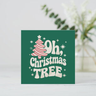 Oh Christmas Tree Light Merry Christmas Xmas  Holiday Card