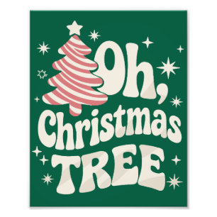 Oh Christmas Tree Light Merry Christmas Xmas Photo Print