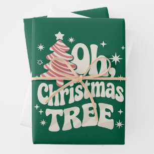Oh Christmas Tree Light Merry Christmas Xmas  Wrapping Paper Sheet