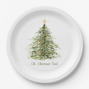 Oh, Christmas Tree Paper Plate