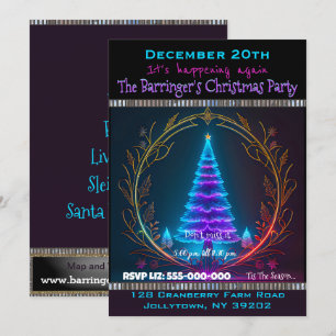 Oh Christmas Tree Party Time  Invitation