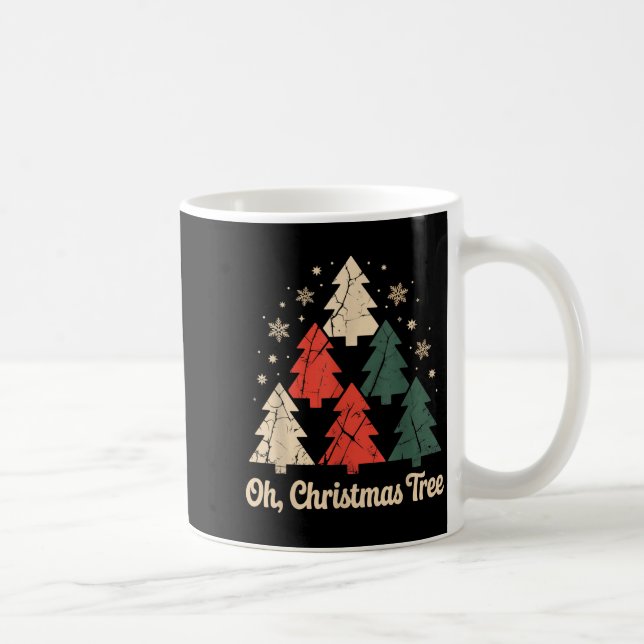 Oh Christmas Tree Star Snow Xmas Holiday Carol The Coffee Mug (Right)