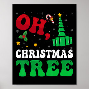Oh Christmas Tree Xmas Lights Rt Respiratory Thera Poster