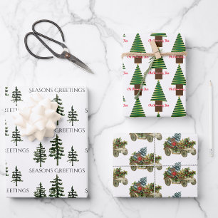 Oh Christmas Trio Wrapping Paper Sheets
