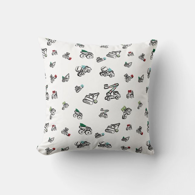 Oh Christmas Trucks Cushion (Front)