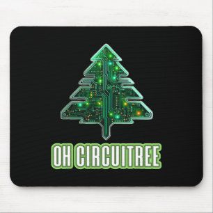 Oh Circuitree Christmas Electronics Circuit Board Mouse Mat