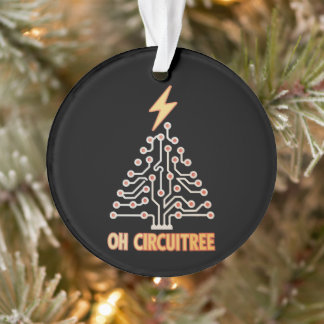Oh Circuitree Electrician Christmas Tree Xmas Ornament