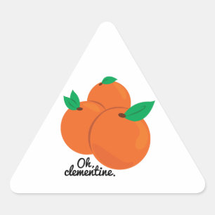 Oh Clementine Triangle Sticker