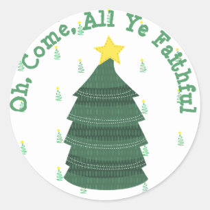 Oh Come All Ye Faithful, Christmas Tree Sticker