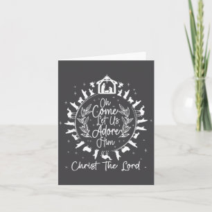 Oh Come Let Us Adore Him Christ The Lord, Jesus Ch Card