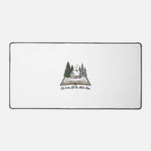 Oh Come Let Us Adore Him Christmas Book Design_1 Desk Mat