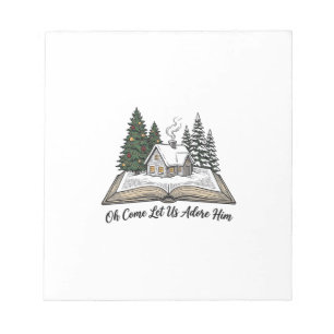Oh Come Let Us Adore Him Christmas Book Design_1 Notepad