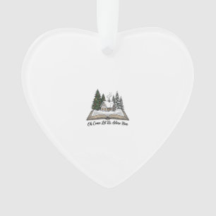 Oh Come Let Us Adore Him Christmas Book Design_1 Ornament