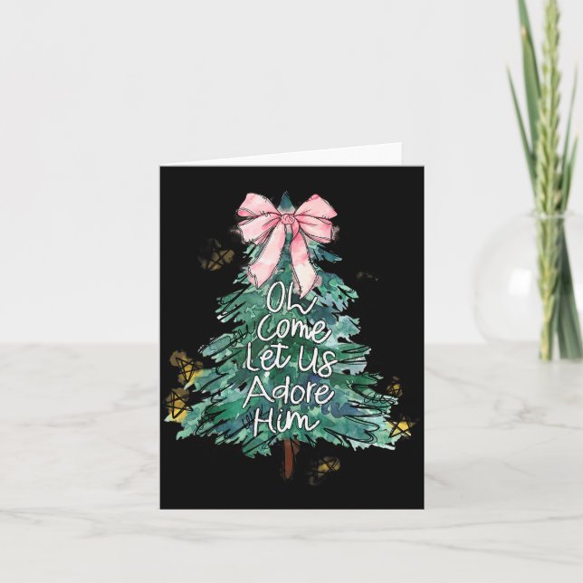Oh Come Let Us Adore Him Christmas Uni G Small Mod Card (Front)