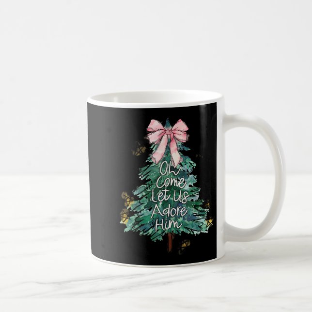 Oh Come Let Us Adore Him Christmas Uni G Small Mod Coffee Mug (Right)