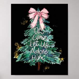 Oh Come Let Us Adore Him Christmas Uni G Small Mod Poster
