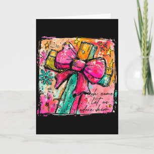 Oh Come Let Us Adore Him Faith Cross Christian Chr Card