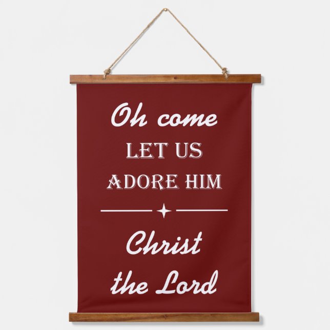 OH COME LET US ADORE HIM HANGING TAPESTRY (Front)