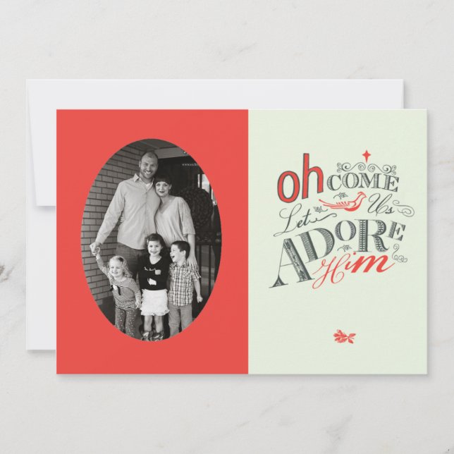 Oh come let us Adore Him Holiday Card (Front)