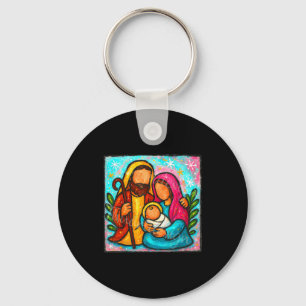 Oh Come Let Us Adore Him Jesus Nativity Scene Chri Key Ring