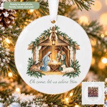 Oh Come Let Us Adore Him Nativity Christmas