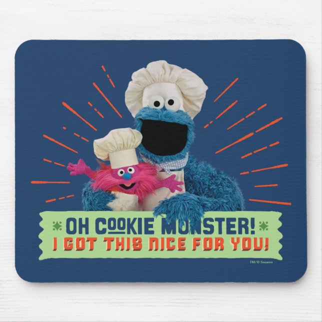 Oh Cookie Monster! I Got This Nice For You Mouse Mat (Front)